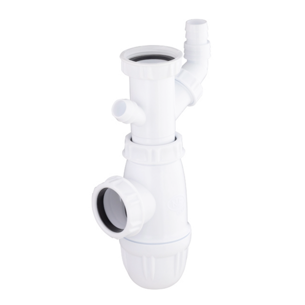 Siphon évier NF diamètre 40 avec 2 prises machine à laver