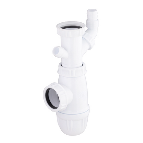 Siphon évier NF diamètre 40 avec 2 prises machine à laver