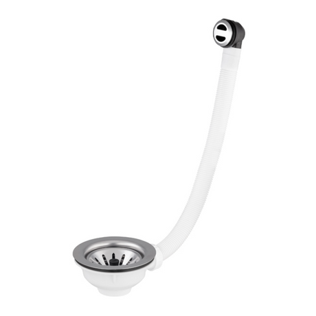 Bonde évier a grille diamètre 90 avec trop plein