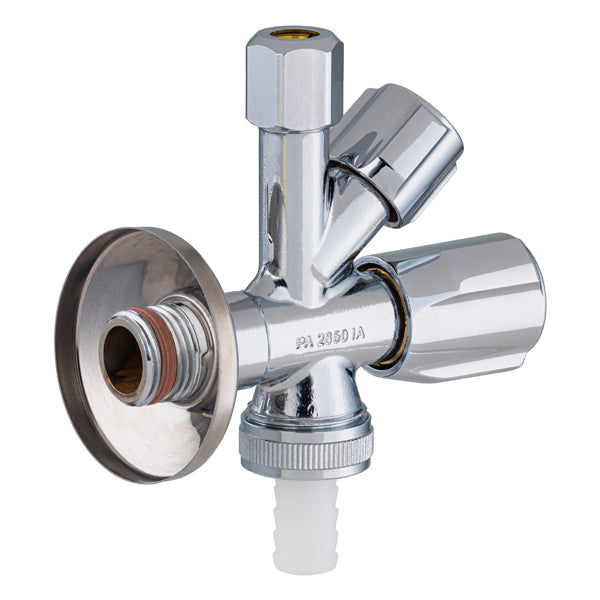 Robinet schell avec rosace double sorties