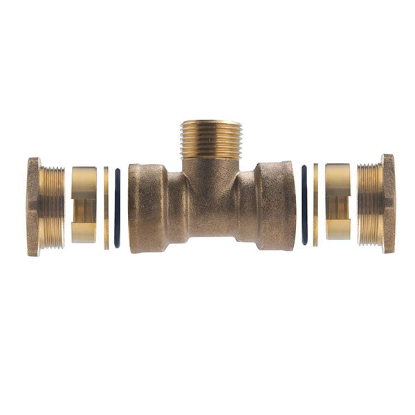 Raccord PE Laiton Té Mâle au Centre