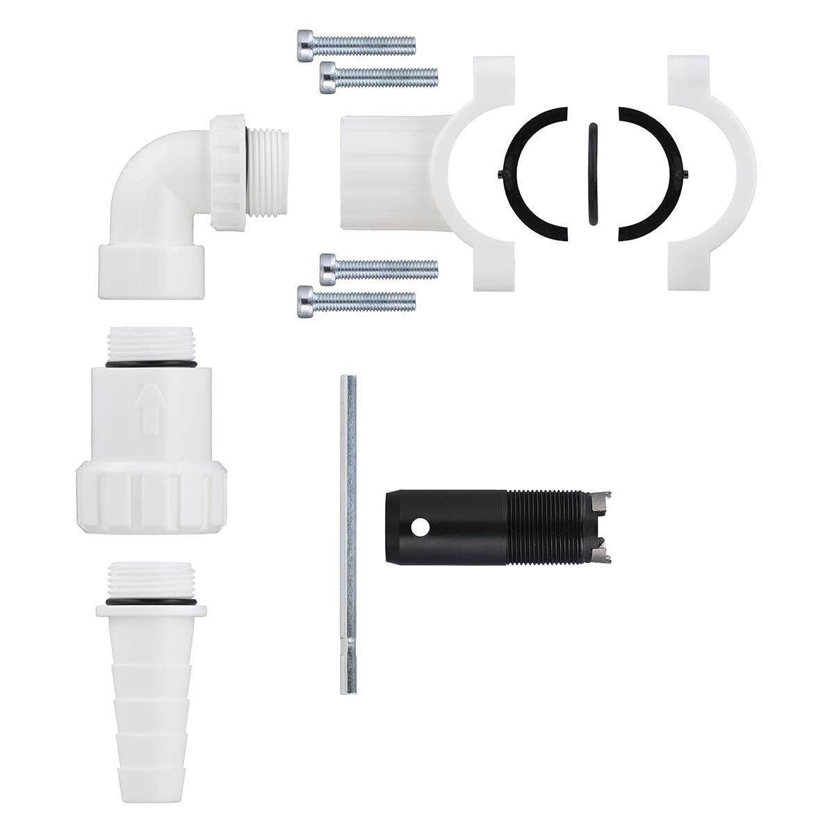 Prise d'évacuation auto-forante