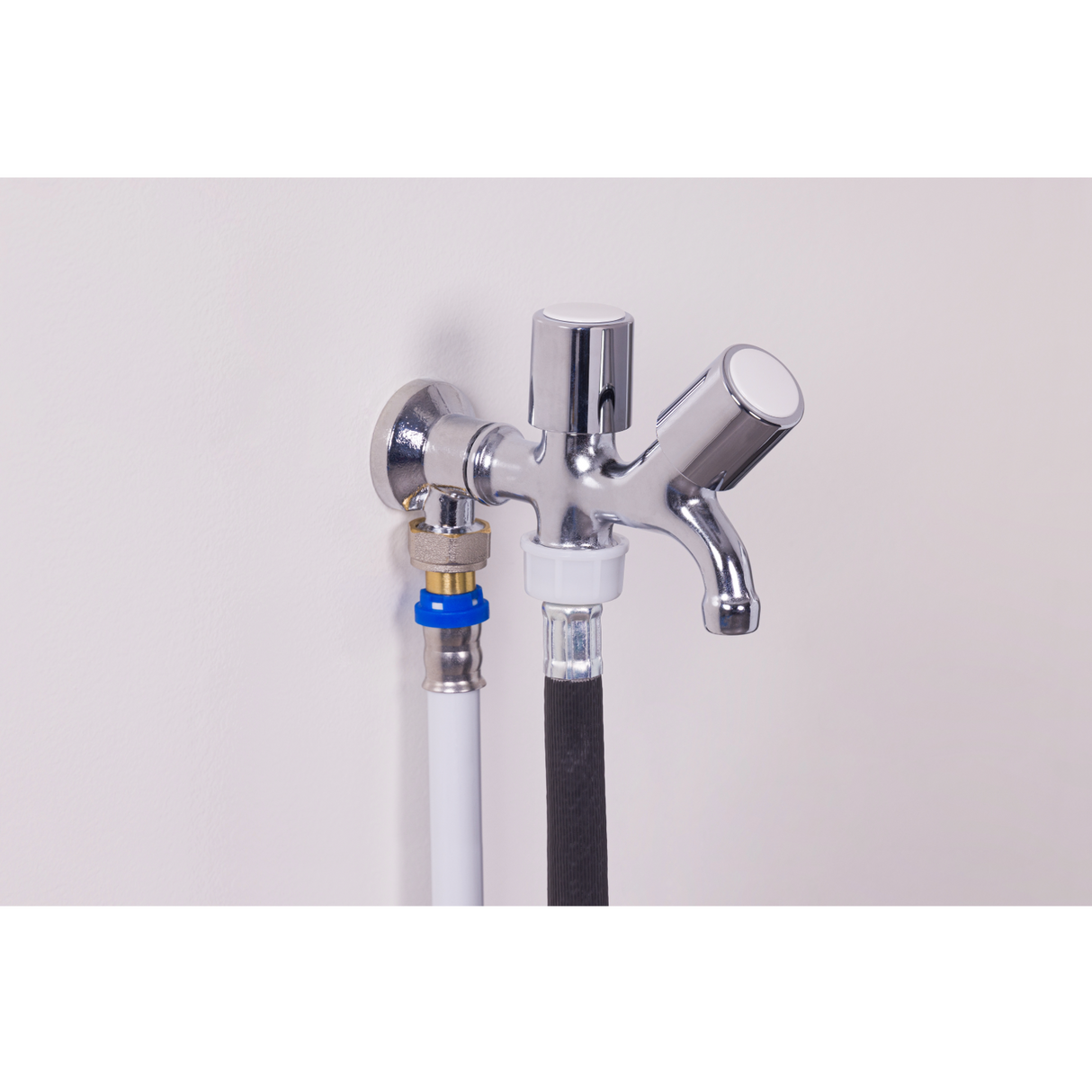 Robinet machine à laver + sortie de puisage installation