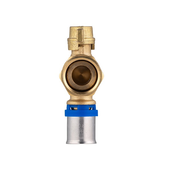 Vanne equerre multicouche à sertir femelle écrou libre