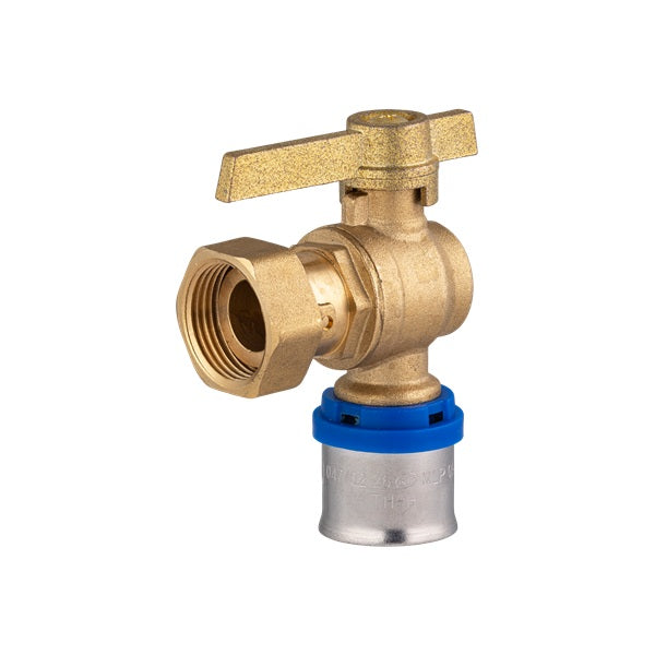 Vanne equerre multicouche à sertir femelle écrou libre