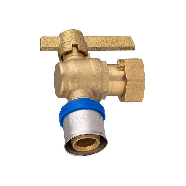 Vanne equerre multicouche à sertir femelle écrou libre