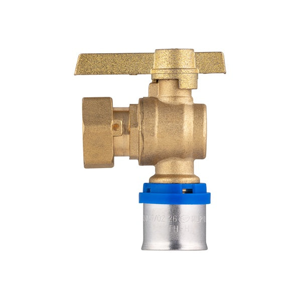 Vanne equerre multicouche à sertir femelle écrou libre