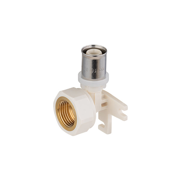 Raccord PPSU multicouche à sertir coude applique femelle