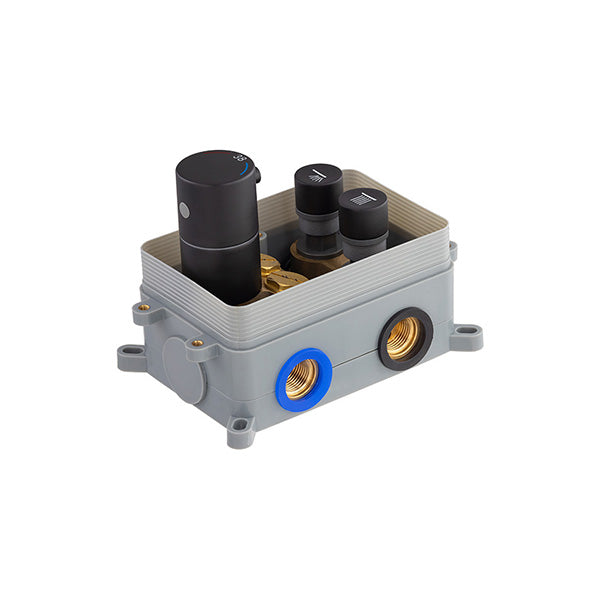 Robinetterie mitigeur thermostatique noir à encastrer