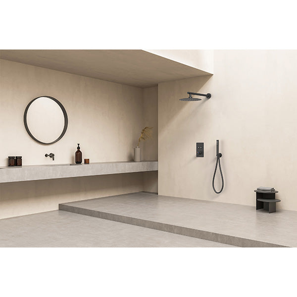 Colonne de douche à encastrer noir ambiance moderne