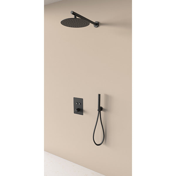 Colonne de douche encastrable noir ambiance moderne