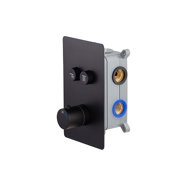 Mitigeur thermostatique noir encastrable