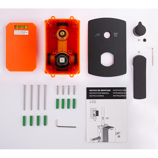 Mitigeur mécanique encastrable noir décomposition