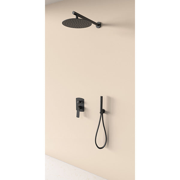 Colonne de douche encastrable noir ambiance moderne