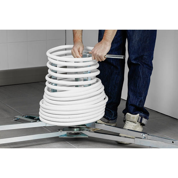 Installation d'un tube multicouche sur le dérouleur