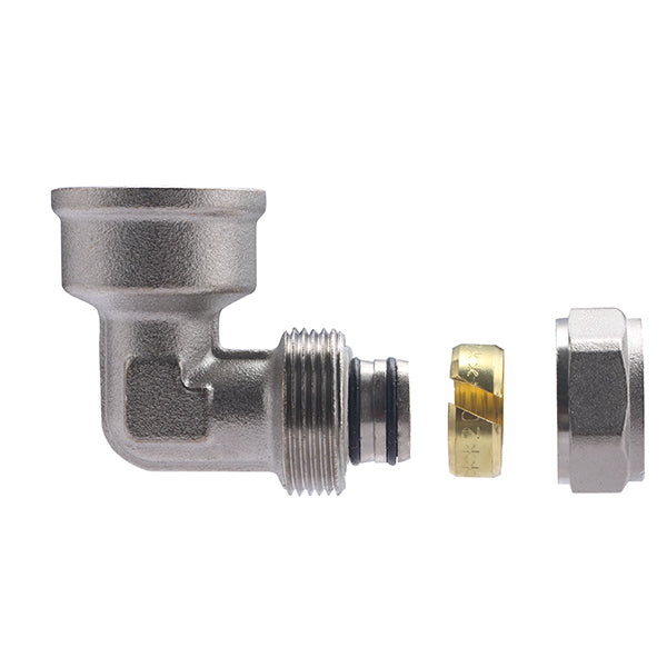 Raccord Multicouche à Compression Coudé Femelle Ø20 - femelle 3/4 (20x27) décomposition