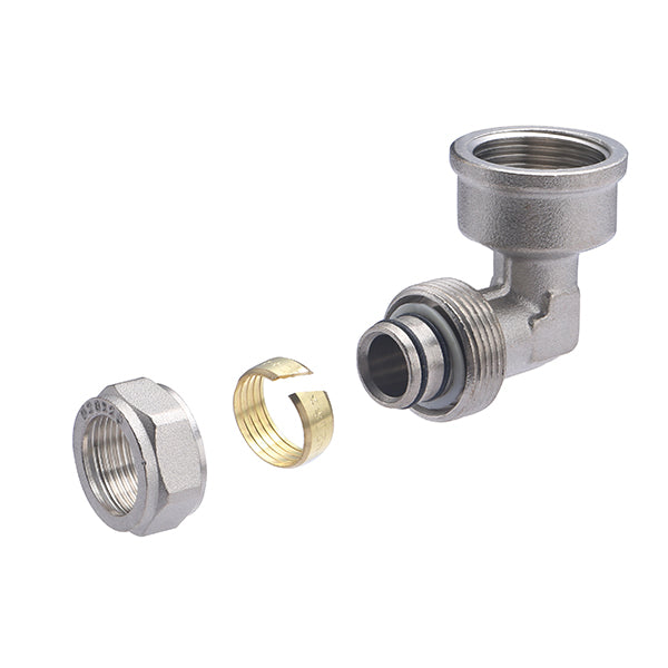 Raccord Multicouche à Compression Coudé Femelle Ø20 - femelle 3/4 (20x27) décomposition