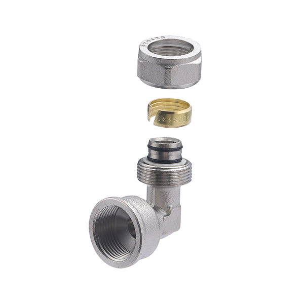 Raccord Multicouche à Compression Coudé Femelle Ø20 - femelle 3/4 (20x27) décomposition