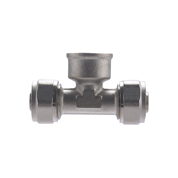 Raccord Multicouche à Compression Té Femelle au Centre Ø16 - femelle 1/2 (15x21)