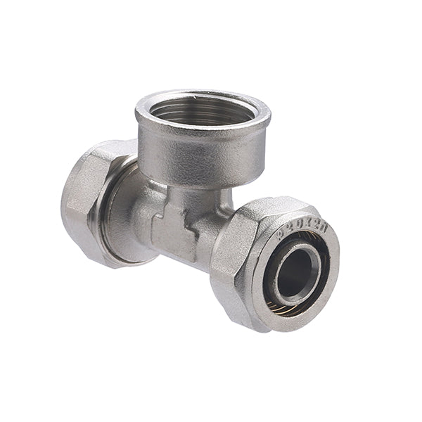 Raccord Multicouche à Compression Té Femelle au Centre Ø20 - femelle 3/4 (20x27)