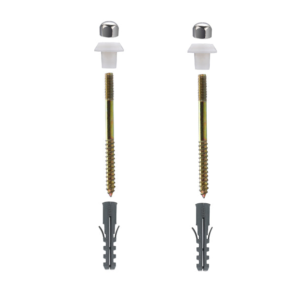 Fixations WC à goujons 6x80 mm chevilles 8x40 mm x2