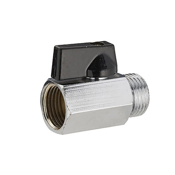 Mini vanne mâle-femelle polie chromée