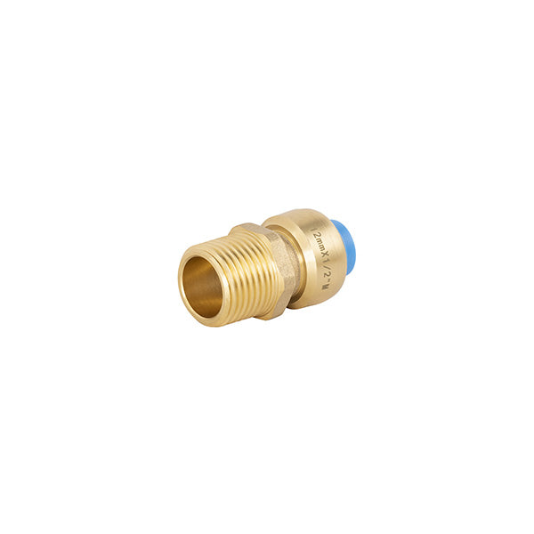 Raccord tout push mâle Ø12 - mâle 15x21 (1/2)