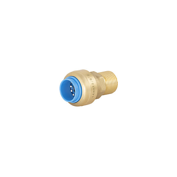 Raccord tout push mâle Ø14 - mâle 12x17 (3/8)