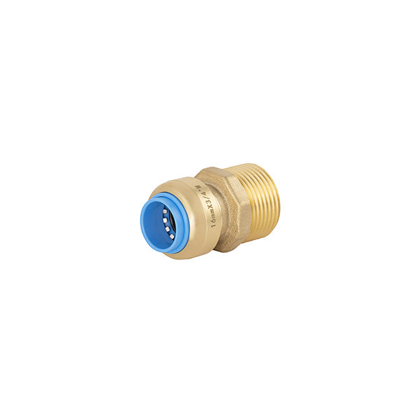 Raccord tout push mâle Ø16 - mâle 20x27 (3/4)