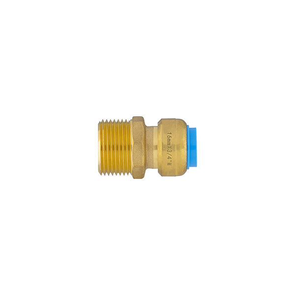 Raccord tout push mâle Ø16 - mâle 20x27 (3/4)