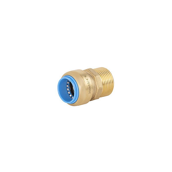 Raccord tout push mâle Ø20 - mâle 20x27 (3/4)