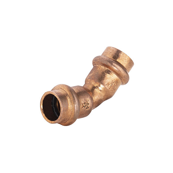 Raccord cuivre à sertir coude égal 45° diamètre 12