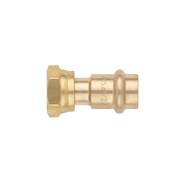 Raccord cuivre à sertir femelle ecrou tournant diamètre 15