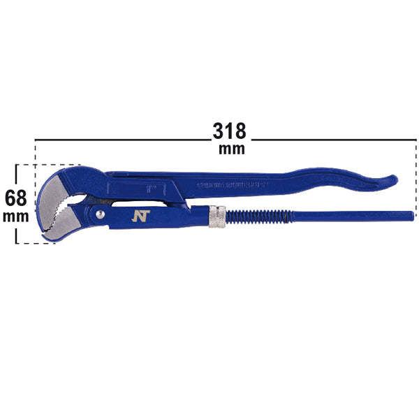 Clé serre-tube suédoise 45°