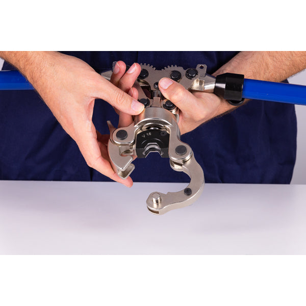 Pince à sertir manuelle tête rotative + inserts profil V Ø12-14-16