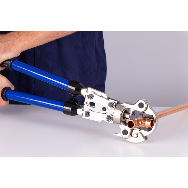 Pince à sertir manuelle tête rotative + inserts profil V Ø12-14-16