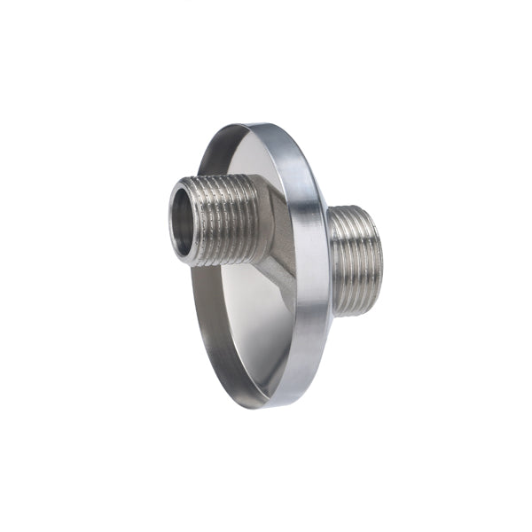 Paire de raccords excentrés 10 mm mâle 15x21 mâle 20x27 + rosaces chromées