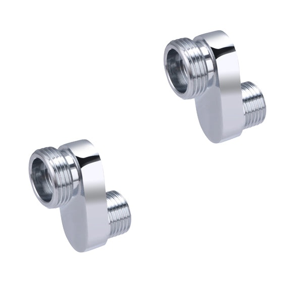 Paire de raccords sanitaires excentrés de 25 mm mâle 15x21 mâle 20x27