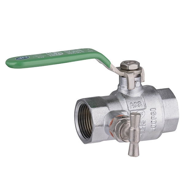 Vanne NF à Manette Plate Femelle - Femelle à Purge