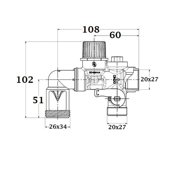 Groupe de sécurité NF coudé anti corrosion