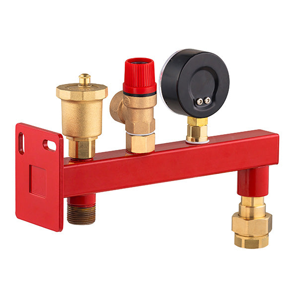 Console équipée avec valve d'isolement pour vase d'expansion chaudière