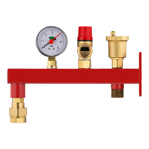 Console équipée avec valve d'isolement pour vase d'expansion chaudière