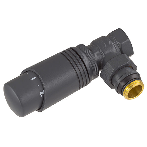 Robinet thermostatique anthracite pour radiateur