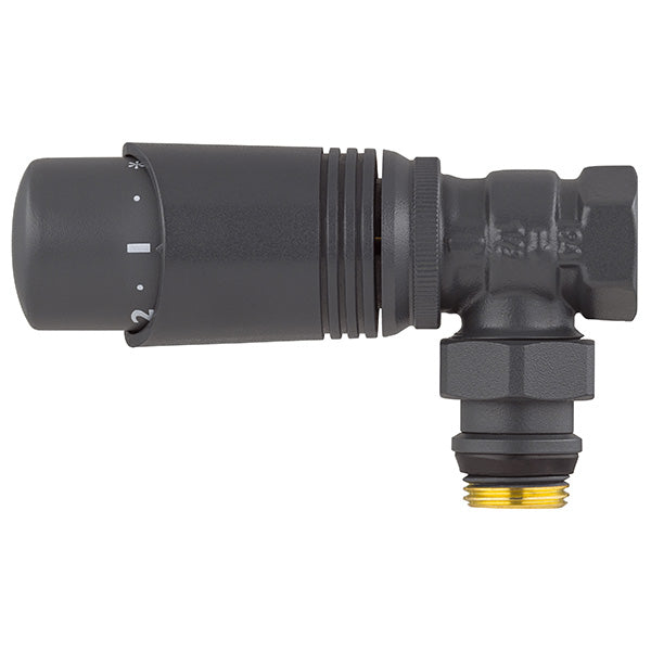 Robinet thermostatique anthracite pour radiateur