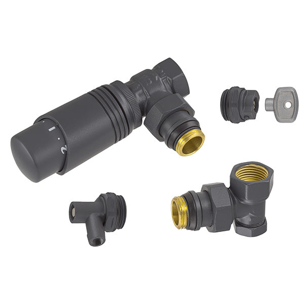 Kit Complet Chauffage Thermostatique Anthracite