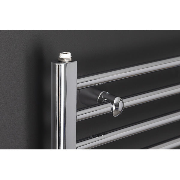 Kit complet robinet de radiateur manuel installé radiateur chrome