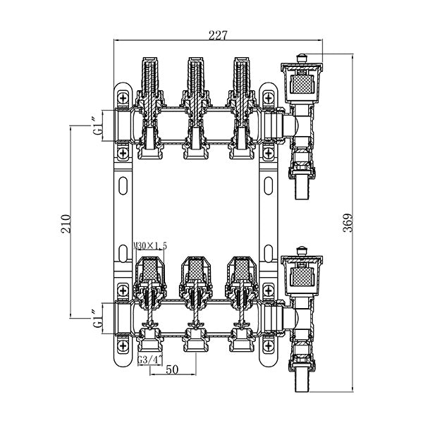 Collecteur inox plancher chauffant