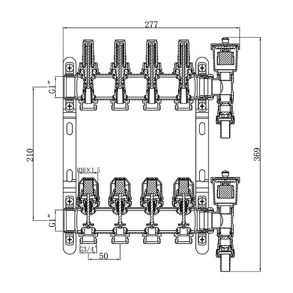 Collecteur inox plancher chauffant