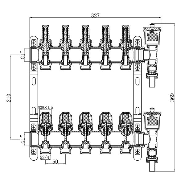 Collecteur inox plancher chauffant