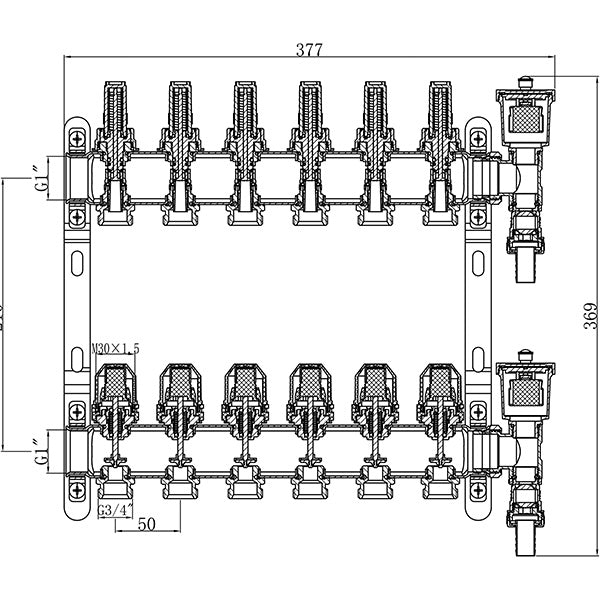Collecteur inox plancher chauffant